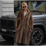 Luxurious Long Faux Fur Coat