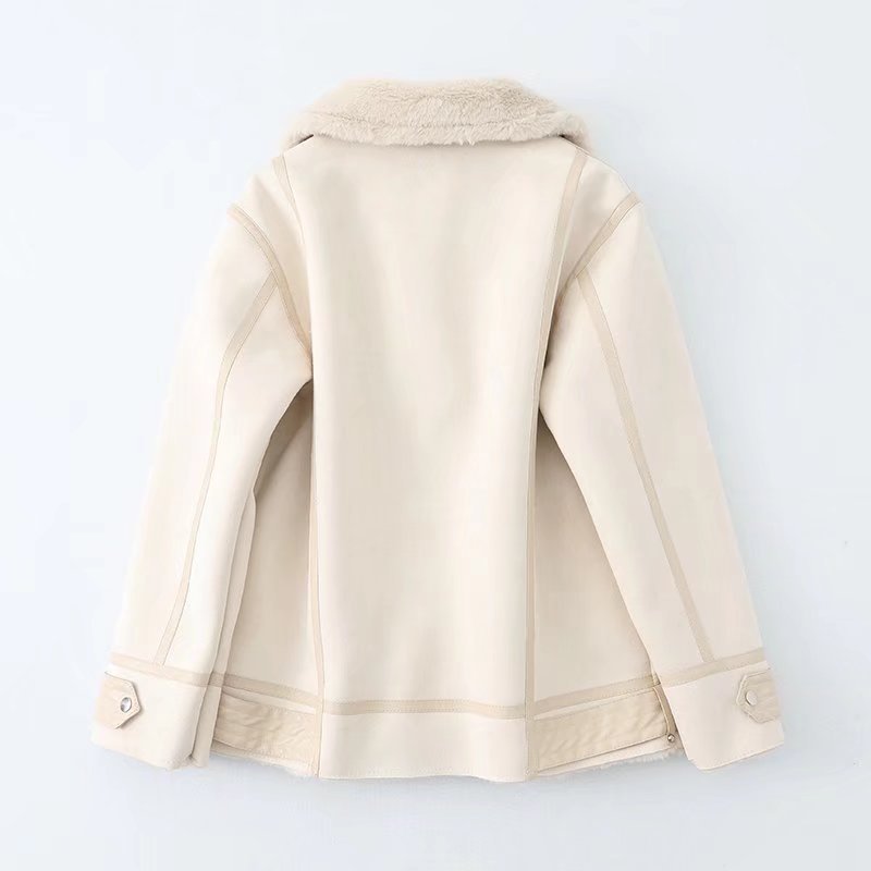 Trendy Faux Fur-Lined Bomber Jacket