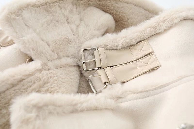 Trendy Faux Fur-Lined Bomber Jacket