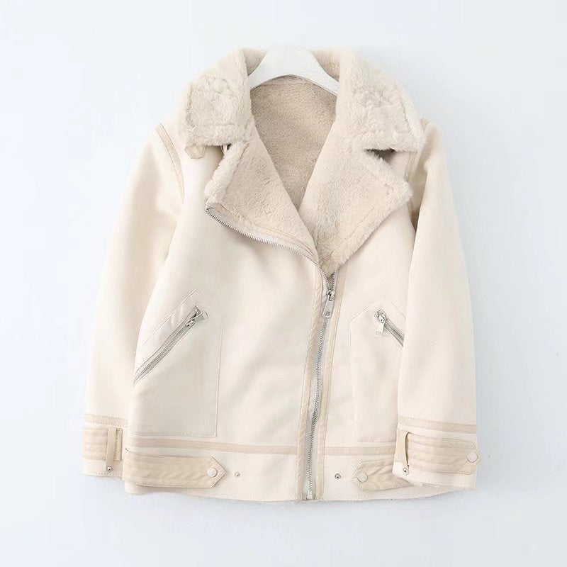 Trendy Faux Fur-Lined Bomber Jacket