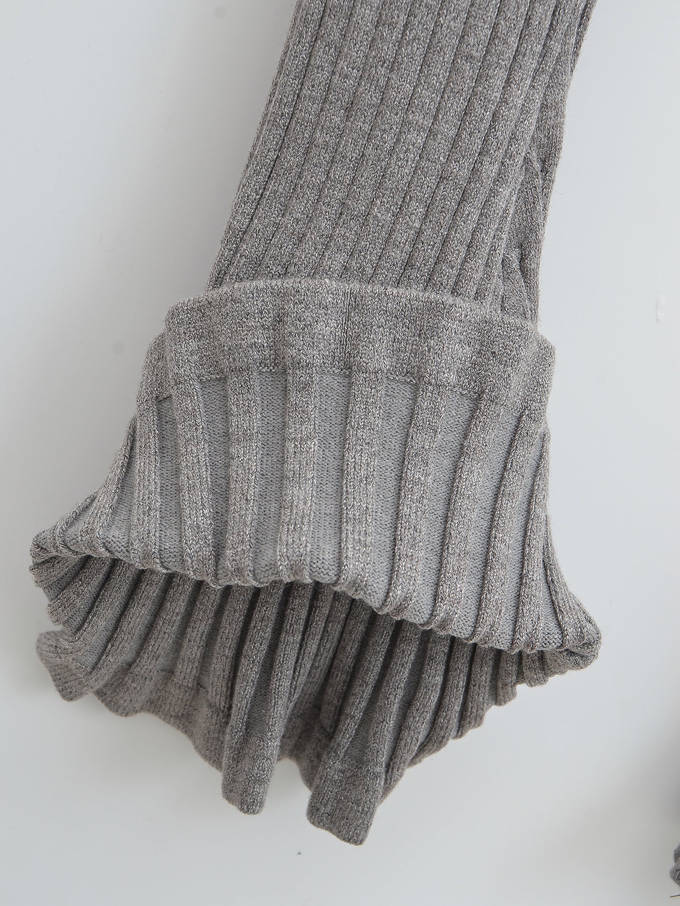 High-Waisted Pants with Flared Hem