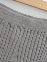 High-Waisted Pants with Flared Hem