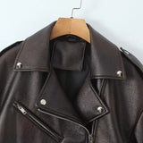 Classic Faux Leather Moto Jacket