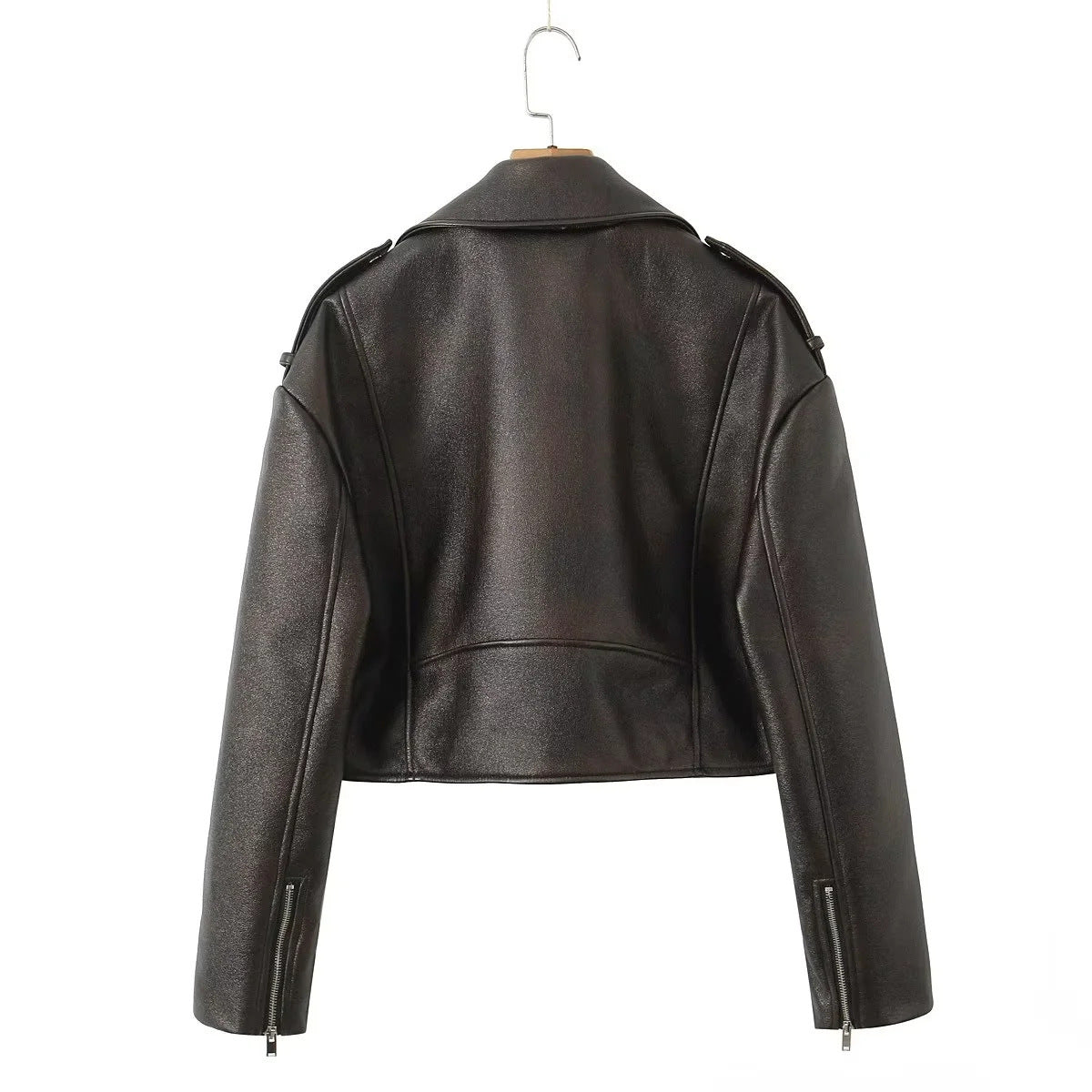 Classic Faux Leather Moto Jacket
