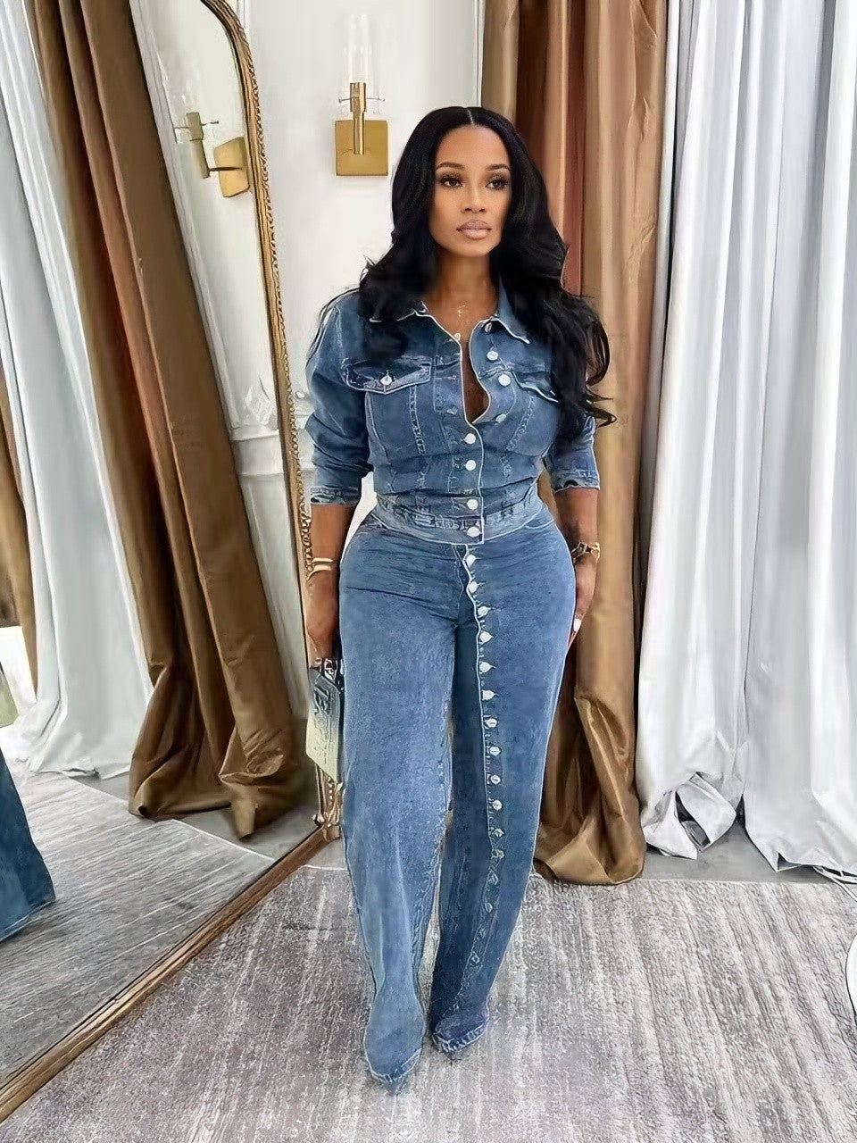 Chic Denim Co-ord Set