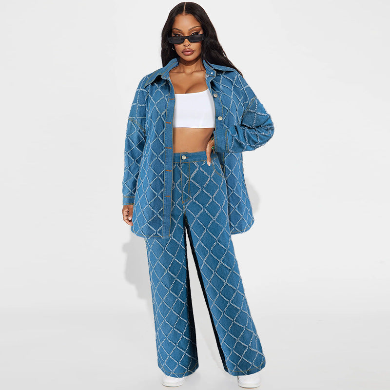 Casual Oversized Denim Co-ord Set