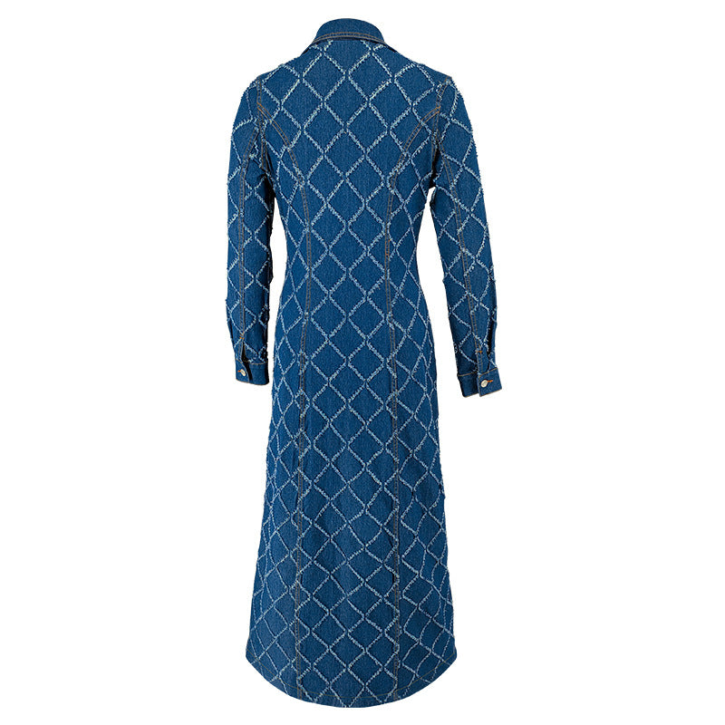 معطف جينز طويل أنيق