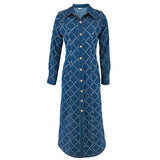 معطف جينز طويل أنيق