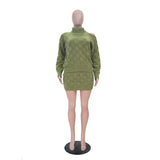 Textured Top and Skirt Set