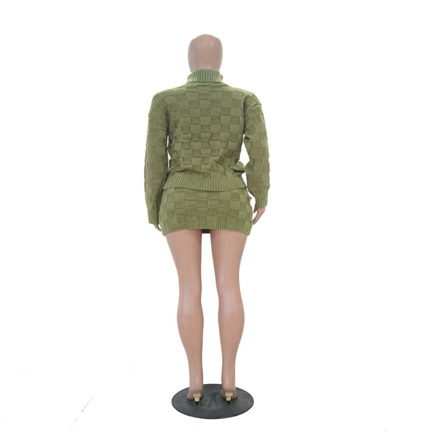 Textured Top and Skirt Set