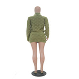 Textured Top and Skirt Set