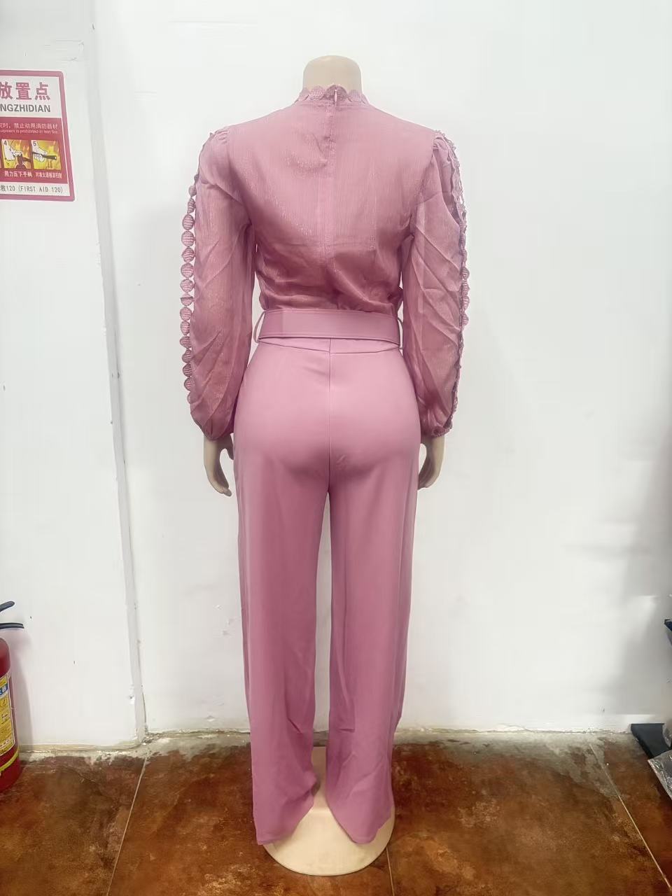 Elegant Long Sleeve Jumpsuit with Detailing