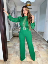 Elegant Long Sleeve Jumpsuit with Detailing