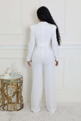Cut-Out Jumpsuit with Belt