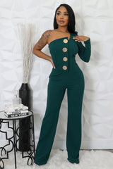 Chic Asymmetrical One-Shoulder Jumpsuit