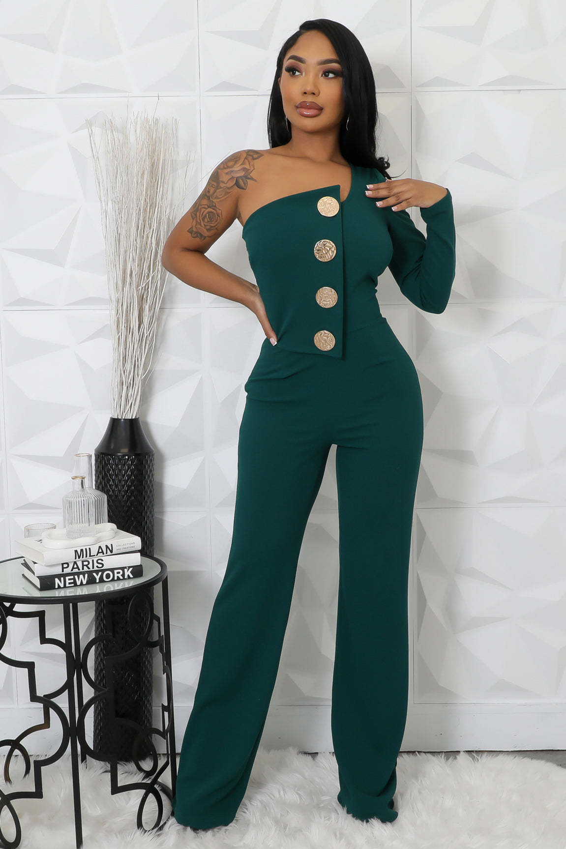 Chic Asymmetrical One-Shoulder Jumpsuit