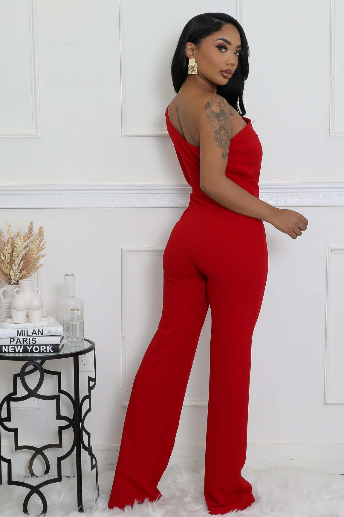 Chic Asymmetrical One-Shoulder Jumpsuit