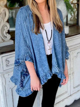 Chic Ruffled Denim Jacket