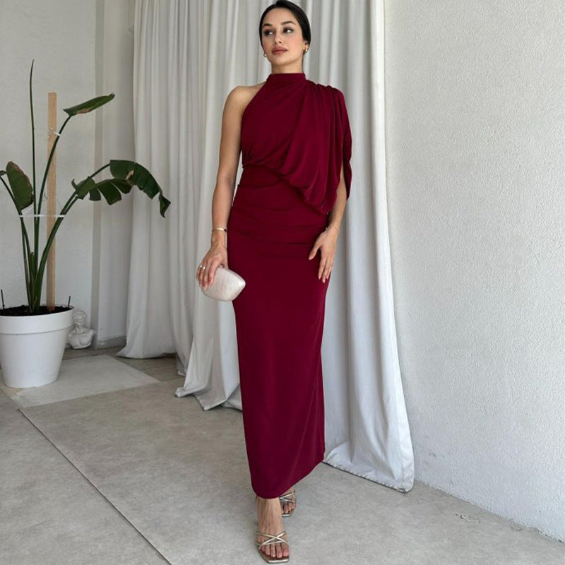 Elegant One-Shoulder Evening Gown