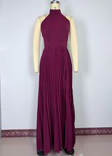 Elegant Pleated Maxi Dress