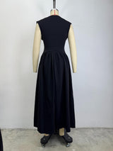 Sleeveless Maxi Dress with V-Neck