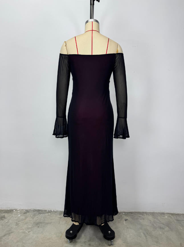 Elegant Off-Shoulder Evening Gown