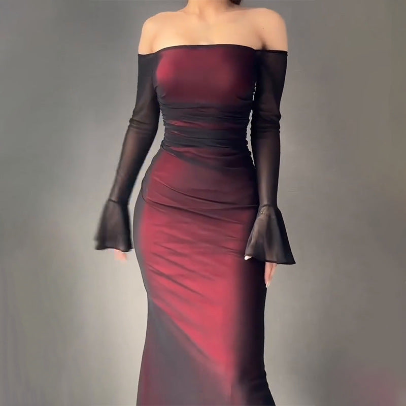 Elegant Off-Shoulder Evening Gown
