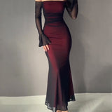 Elegant Off-Shoulder Evening Gown