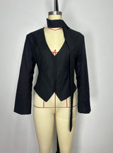 Blazer with Unique Choker Collar Detail