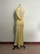 Elegant Cowl Neck Maxi Dress