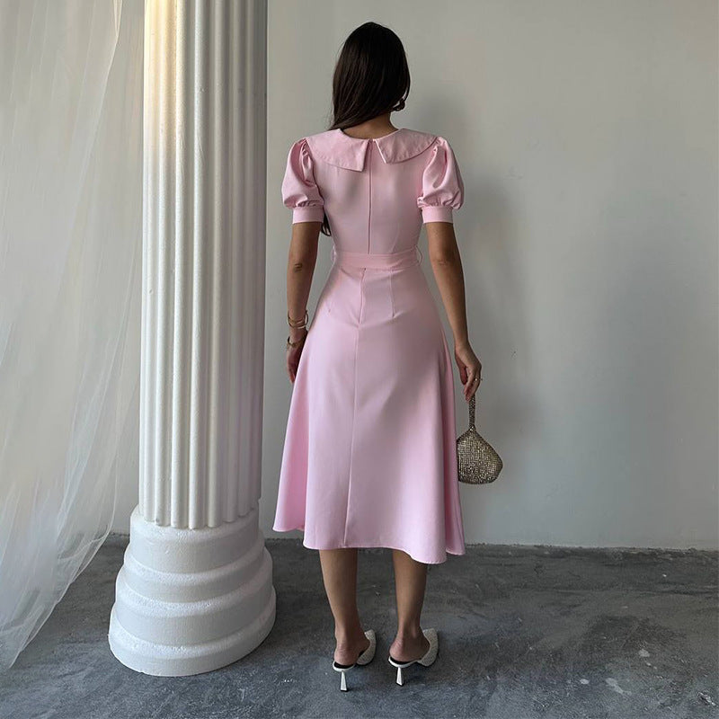 Vintage-Inspired Dress with Puff Sleeves