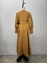 Maxi Dress with Puff Sleeves and Belt