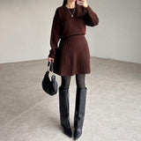 Cozy Top & and Pleated Skirt Set