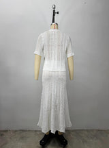 Elegant White Knit Set