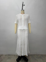 Elegant White Knit Set