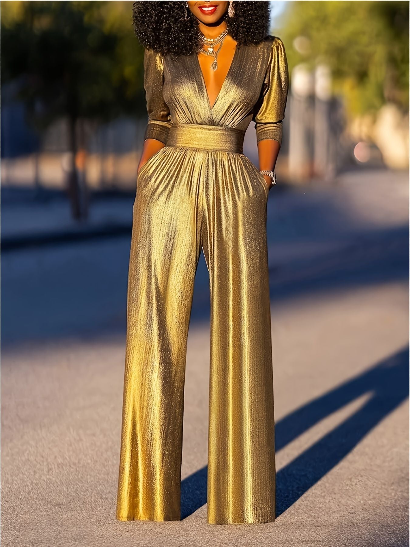 Glamorous Metallic Jumpsuit