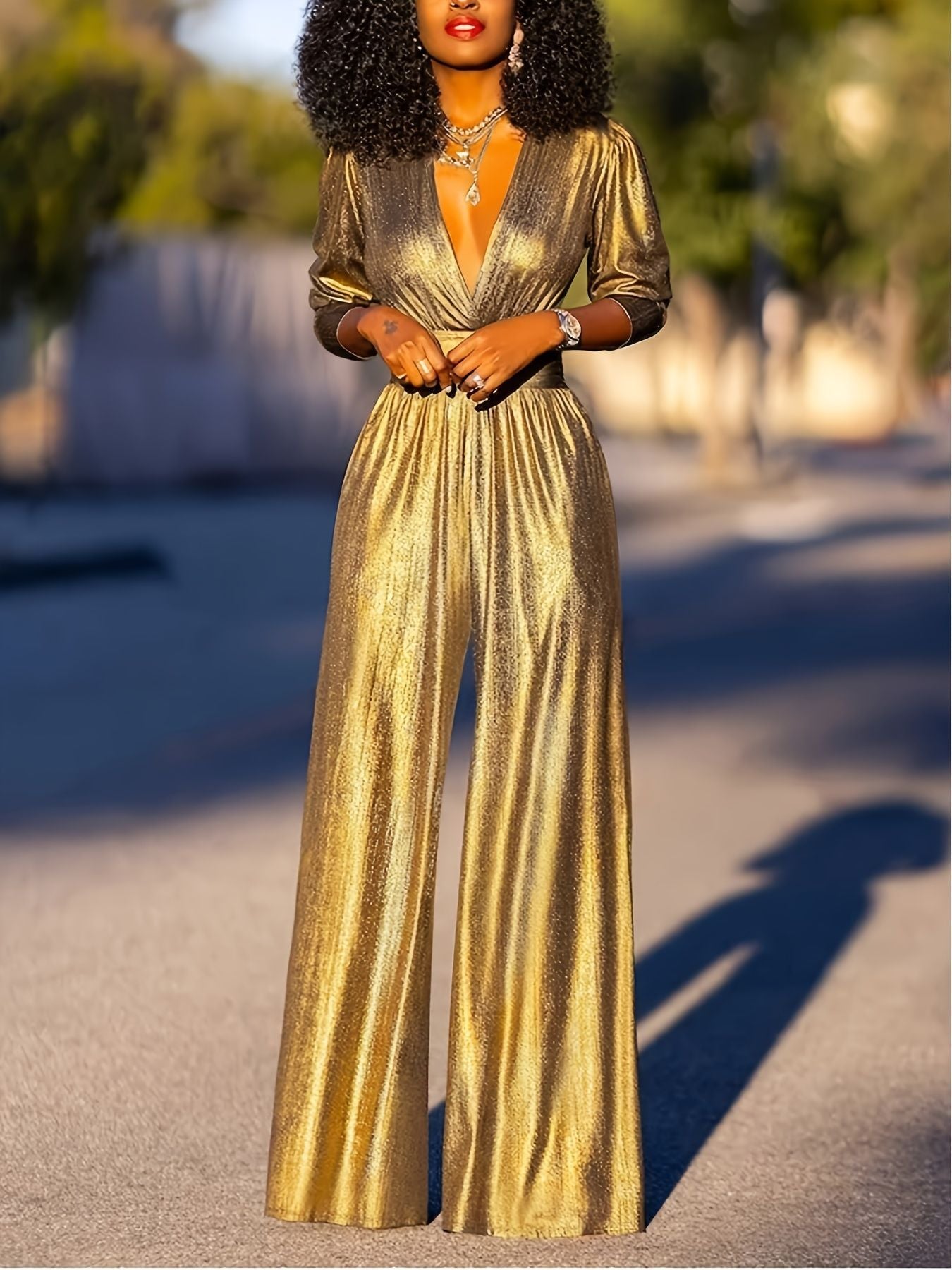 Glamorous Metallic Jumpsuit