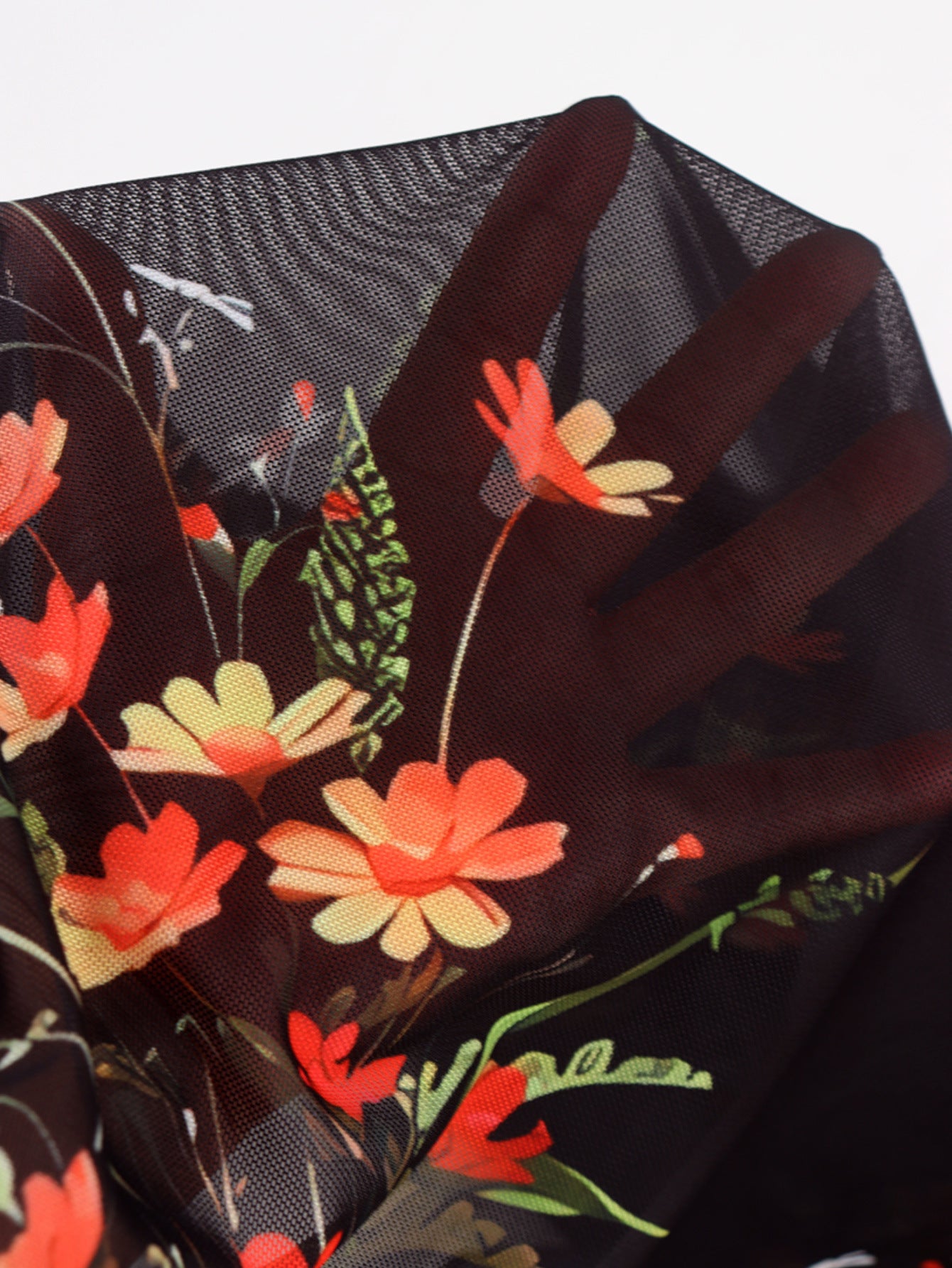 Floral Print Maxi Dress with Ruffle Details