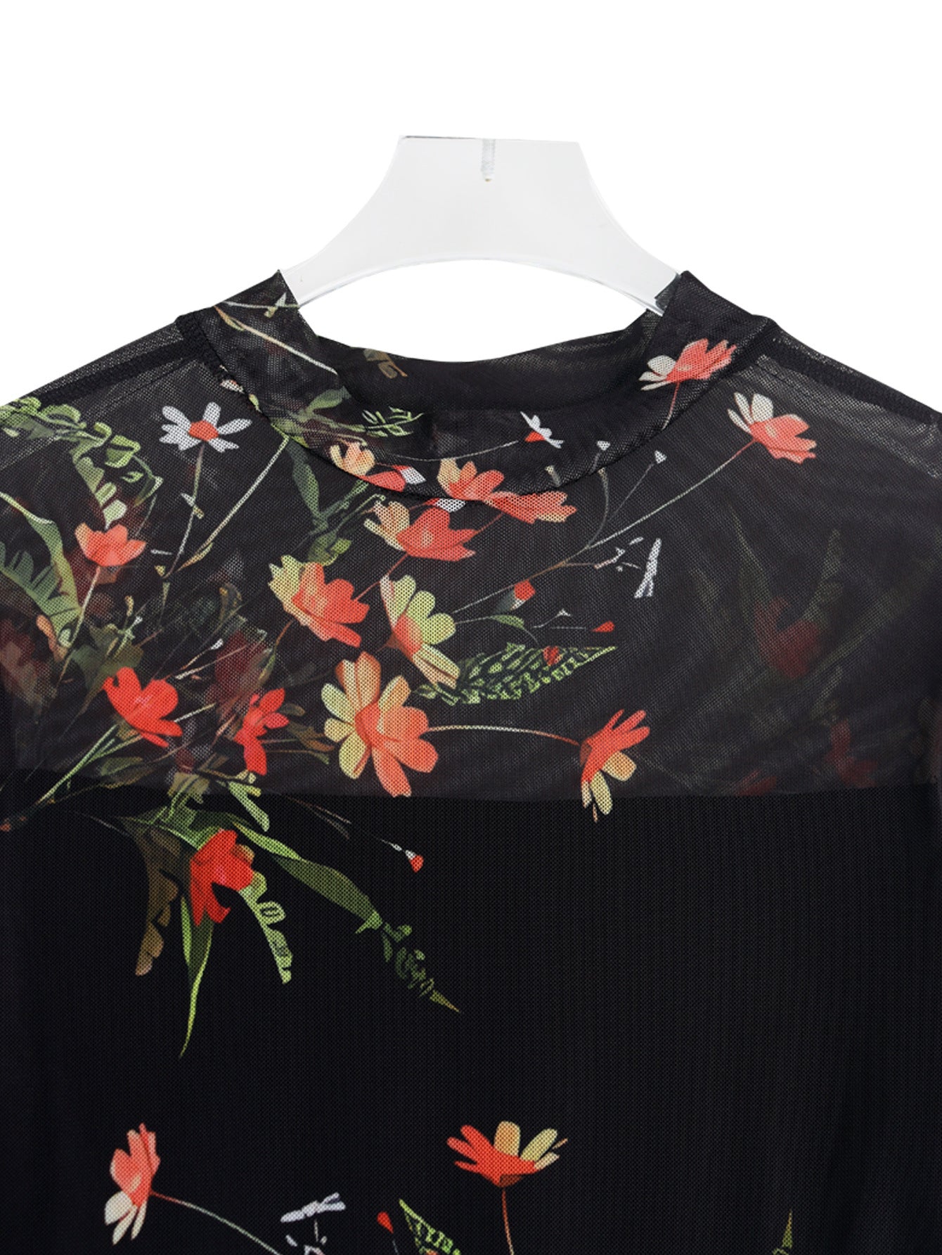 Floral Print Maxi Dress with Ruffle Details