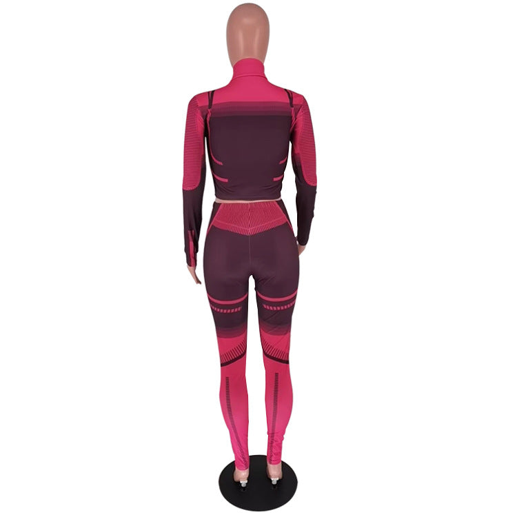 Athleisure Set with Geometric Pattern