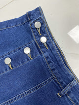 Button-Front Maxi Skirt with Slit