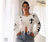 Cropped Top with Cross Pattern