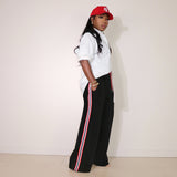 Leopard Print Wide-Leg Pants