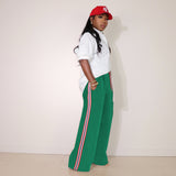 Leopard Print Wide-Leg Pants