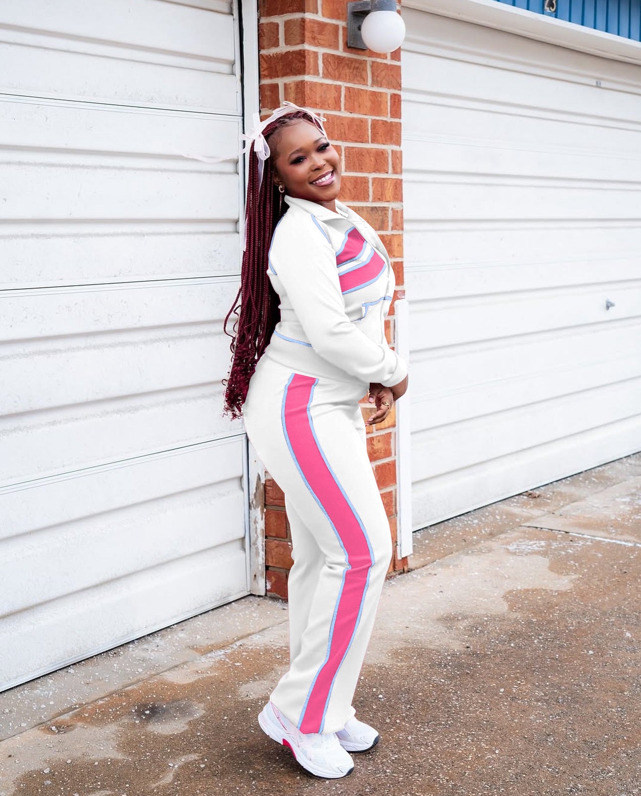 Track Suit with Stripe Details