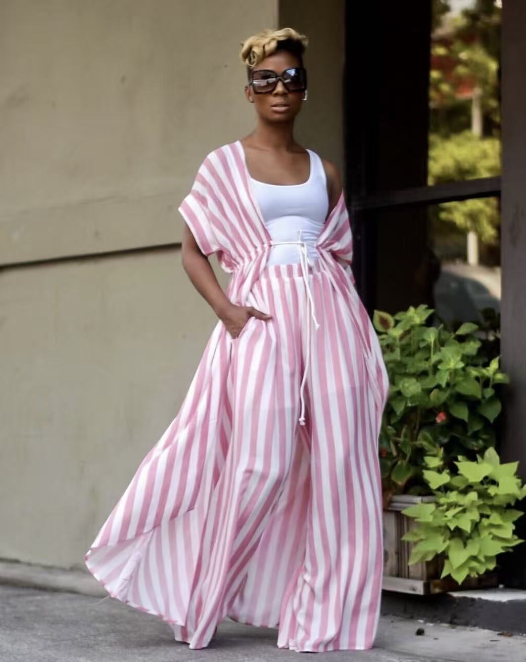 Striped Wide-Leg Sets