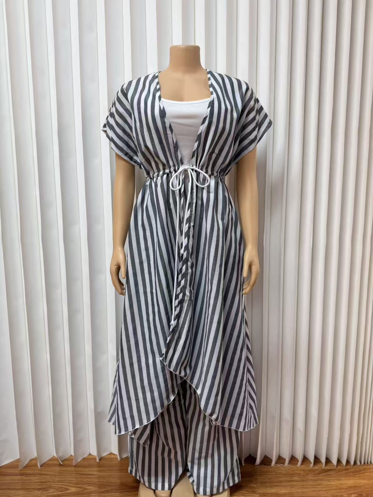 Striped Wide-Leg Sets