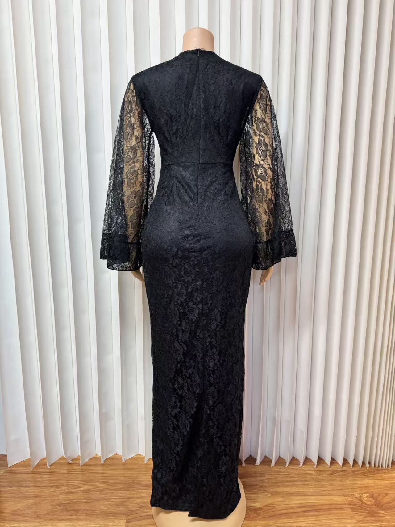 Maxi Dress with Flared Sleeves