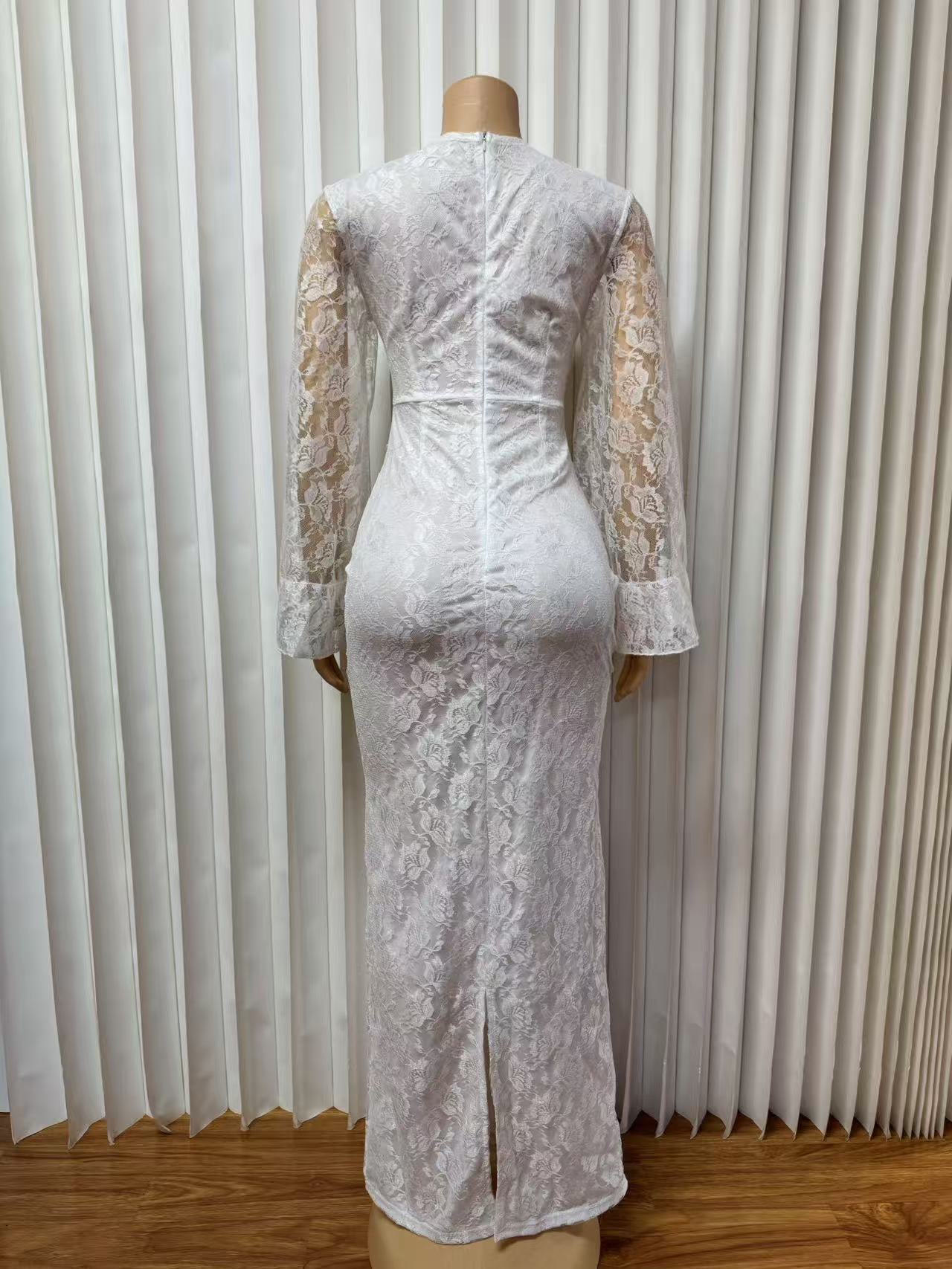 Maxi Dress with Flared Sleeves