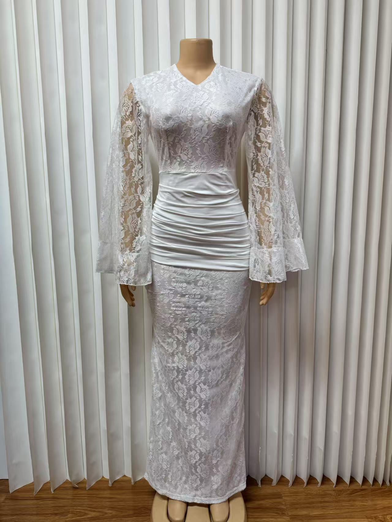 Maxi Dress with Flared Sleeves